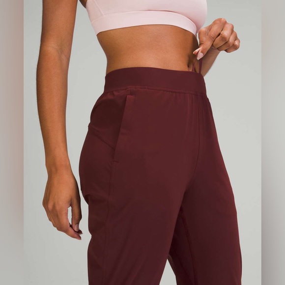 lulu lemon athletica Adapted State High Rise Cropped Jogger in Merlot - Picture 3 of 3